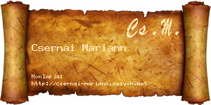 Csernai Mariann névjegykártya